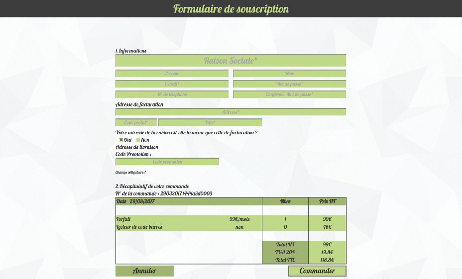 Formulaire de souscription